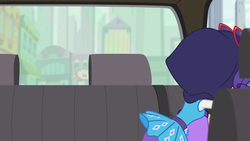 Size: 1920x1080 | Tagged: safe, screencap, rarity, equestria girls, fomo, g4, my little pony equestria girls: better together, female, solo, spying, taxi