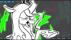 Size: 960x540 | Tagged: safe, screencap, queen chrysalis, changeling, changeling queen, g4, the beginning of the end, animatic, female, solo