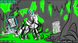 Size: 720x402 | Tagged: safe, queen chrysalis, changeling, changeling queen, g4, the beginning of the end, animatic, dark magic, female, implied grogar, magic, solo