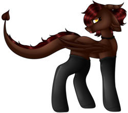 Size: 5022x4452 | Tagged: safe, artist:neo-nip38, oc, oc only, oc:whiskey dreams, incubus, incubus pony, pony, simple background, solo, tongue out, transparent background