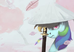 Size: 1920x1358 | Tagged: safe, artist:toisanemoif, pinkie pie, rainbow dash, pony, g4, katana, samurai, sword, weapon
