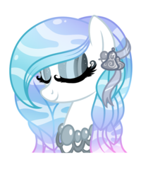 Size: 800x922 | Tagged: safe, artist:crystal-tranquility, oc, oc only, oc:silver bells, original species, pond pony, bust, eyes closed, female, portrait, simple background, solo, transparent background