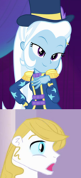 Size: 800x1756 | Tagged: safe, edit, edited screencap, editor:jdueler11, screencap, prince blueblood, trixie, equestria girls, equestria girls specials, g4, my little pony equestria girls: better together, my little pony equestria girls: spring breakdown, equestria girls-ified, female, male, ship:bluetrix, shipping, shipping domino, straight, surprised blueblood