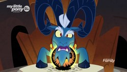 Size: 1920x1080 | Tagged: safe, screencap, grogar, sheep, g4, the beginning of the end, cloven hooves, crystal ball, discovery family logo, grogar's orb, male, ram