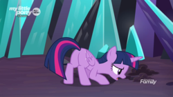 Size: 1920x1080 | Tagged: safe, screencap, twilight sparkle, alicorn, pony, g4, the beginning of the end, butt, crystal, dirt, discovery family logo, face down ass up, female, mare, plot, solo, twilight sparkle (alicorn)