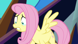 Size: 1920x1080 | Tagged: safe, screencap, fluttershy, pegasus, pony, g4, the beginning of the end, crying, dark crystal, discovery family logo, female, mare, solo
