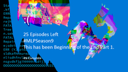 Size: 1152x648 | Tagged: safe, edit, applejack, king sombra, pinkie pie, princess flurry heart, rarity, twilight sparkle, alicorn, pony, g4, the beginning of the end, blue screen of death, error, glitch, mlp s9 countdown, photoshop, text, twilight sparkle (alicorn), wall of text