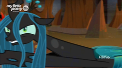 Size: 1920x1080 | Tagged: safe, screencap, queen chrysalis, changeling, changeling queen, g4, the beginning of the end, female, great moments in animation, necc, solo