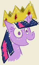 Size: 2498x4096 | Tagged: safe, artist:amarthgul, artist:discord, twilight sparkle, pony, g4, the beginning of the end, crown, female, jewelry, masterpiece, regalia, solo