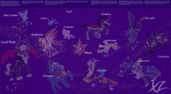 Size: 10625x5873 | Tagged: safe, artist:silverfinish, pony, astronomy, fan made, star chart