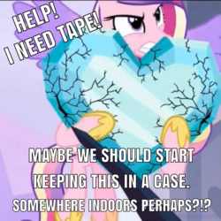 Size: 1200x1200 | Tagged: safe, artist:kalecgos, edit, edited screencap, screencap, princess cadance, alicorn, pony, g4, the beginning of the end, cropped, crystal heart, female, flex tape in the comments, hoof shoes, meme, solo