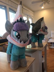 Size: 2448x3264 | Tagged: safe, maud pie, pony, shark, g4, hat, high res, irl, photo, plushie, shark plushie
