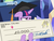 Size: 1375x1032 | Tagged: safe, screencap, discord, twilight sparkle, alicorn, pony, g4, my little pony: friendship is magic, the beginning of the end, carrying, cropped, discovery family logo, giant check, graduation cap, hat, signature, smiley face, twilight sparkle (alicorn), unamused, written equestrian