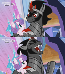 Size: 1224x1400 | Tagged: safe, edit, edited screencap, screencap, king sombra, princess flurry heart, pony, g4, the beginning of the end