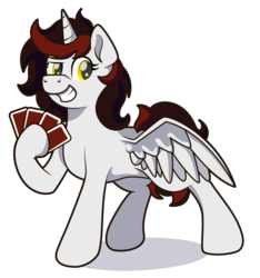 Size: 2364x2531 | Tagged: safe, artist:littletigressda, oc, oc only, oc:wild card, alicorn, pony, alicorn oc, high res, solo