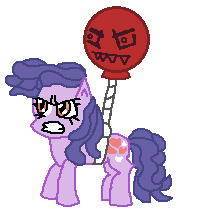 Size: 200x213 | Tagged: safe, artist:drypony198, oc, oc only, oc:love lock, earth pony, pony, angry, balloon, balloon zombie, cowboys and equestrians, mad (tv series), mad magazine, plants vs zombies