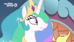 Size: 1920x1080 | Tagged: safe, screencap, princess celestia, alicorn, pony, g4, the beginning of the end, animated, discovery family logo, female, mare, solo