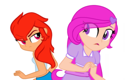 Size: 1028x663 | Tagged: safe, artist:honerva, artist:nekokawaii237, troll (fantasy), equestria girls, g4, amethyst van der troll, barely eqg related, base used, clothes, crossover, equestria girls style, equestria girls-ified, looking at each other, ruby trollman, trollz