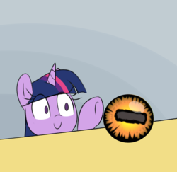 Size: 928x901 | Tagged: safe, artist:acersiii, twilight sparkle, pony, g4, my little pony: friendship is magic, the beginning of the end, crystal ball, exploitable meme, female, grogar's orb, meme, solo, spilled milk