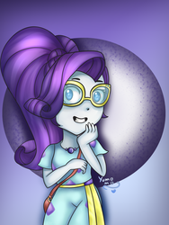 Size: 3120x4160 | Tagged: safe, artist:yumomochan, rarity, equestria girls, equestria girls specials, g4, my little pony equestria girls: better together, my little pony equestria girls: spring breakdown, digital art, geode of shielding, girly, gradient background, magical geodes, simple background, smiling