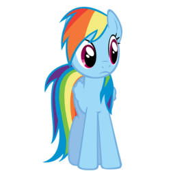 Size: 894x894 | Tagged: safe, artist:coolez, rainbow dash, pegasus, pony, g4, female, folded wings, frown, looking at something, mare, simple background, solo, transparent background, vector