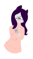 Size: 1440x2560 | Tagged: safe, artist:xcinnamon-twistx, oc, oc:cinnamon twist, cat, cat pony, original species, semi-anthro, arm hooves, blushing, cat ears, clothes, crying, jumper, plushie, sad, song reference, sweater, third eye blind