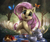 Size: 2500x2078 | Tagged: safe, artist:light262, fluttershy, butterfly, pegasus, pony, g4, amazed, anatomically incorrect, biscuits, blushing, bush, bust, cottagecore, crying, cup, cute, daaaaaaaaaaaw, dappled sunlight, dark, female, food, forest, happy, head tilt, high res, hnnng, hooves together, human shoulders, looking at you, mare, open mouth, outdoors, plate, scenery, shyabetes, smiling, solo, spread wings, table, tea, tea cakes, tea party, teapot, tears of joy, teary eyes, tree, watermelon, weapons-grade cute, wings