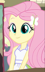 Size: 385x621 | Tagged: safe, fluttershy, equestria girls, g4, my little pony equestria girls: friendship games, apron, cake, clothes, cute, female, food, solo