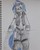 Size: 2448x3060 | Tagged: safe, artist:rockhoppr3, dj pon-3, vinyl scratch, semi-anthro, g4, arm hooves, clothes, crossover, cyberpunk 2077, deus ex, female, high res, solo, traditional art