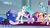 Size: 1920x1080 | Tagged: safe, screencap, applejack, fluttershy, pinkie pie, princess celestia, princess luna, rainbow dash, rarity, spike, twilight sparkle, alicorn, dragon, pony, g4, my little pony: friendship is magic, the beginning of the end, mane seven, mane six, twilight sparkle (alicorn), winged spike, wings