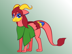 Size: 2160x1620 | Tagged: safe, artist:fibs, oc, oc only, oc:fibriel solaer, dragon, pony, horns, male, ponified, vector
