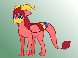 Size: 2160x1620 | Tagged: safe, artist:fibs, oc, oc only, oc:fibriel solaer, dragon, pony, horns, male, ponified, vector
