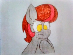Size: 1600x1200 | Tagged: safe, artist:thebadbadger, oc, oc:ruby roulette, pony, simple background, traditional art, white background