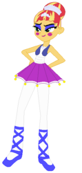 Size: 286x599 | Tagged: safe, artist:selenaede, artist:wynterstar93, sunset shimmer, human, equestria girls, g4, ballerina, ballet slippers, ballora, barely eqg related, base used, clothes, crossover, five nights at freddy's, five nights at freddy's: sister location, jewelry, scott cawthon, slippers, tiara