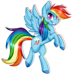 Size: 560x575 | Tagged: safe, artist:teeny16, rainbow dash, pony, g4, cute, dashabetes, female, grin, simple background, smiling, solo, spread wings, transparent background, wings