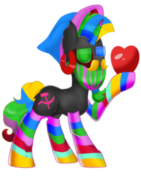 Size: 3000x3750 | Tagged: safe, artist:n0kkun, oc, oc only, pony, communism, high res, male, simple background, solo, transparent background