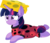 Size: 7156x6197 | Tagged: safe, artist:cyanlightning, twilight sparkle, alicorn, ladybug, pony, g4, .svg available, absurd resolution, animal costume, becoming what you fear, cheese, cheese hat, cheesehead, clothes, coccinellidaephobia, costume, cute, ear fluff, ear tufts, female, food, frown, hat, internal screaming, looking up, mare, packers fan, prone, sad, sadorable, scared, simple background, solo, they're just so cheesy, this will not end well, transparent background, turophobia, twiabetes, twilight hates ladybugs, vector, wat