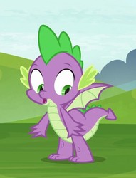Size: 482x630 | Tagged: safe, screencap, spike, dragon, father knows beast, g4, claws, cropped, cute, male, open mouth, solo, spikabetes, winged spike, wings