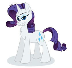 Size: 500x469 | Tagged: safe, artist:the-irken-moonwalker, rarity, pony, unicorn, g4, fabulous, female, lidded eyes, looking at you, mare, signature, simple background, smiling, solo, white background