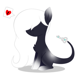 Size: 1633x1573 | Tagged: safe, artist:shyshella, oc, oc only, oc:dariseta, earth pony, pony, digital art, key, no eyes, simple background, solo, transparent background, white mane