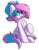 Size: 2075x2630 | Tagged: safe, artist:itsspoops, oc, oc only, oc:panda shade, earth pony, pony, chest fluff, cute, cutie mark, female, high res, looking at you, mare, mlem, multicolored hair, raised hoof, silly, solo, tongue out