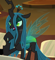 Size: 659x718 | Tagged: safe, screencap, queen chrysalis, changeling, changeling queen, g4, the beginning of the end, cropped, female, solo