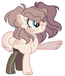 Size: 828x970 | Tagged: safe, artist:bxby-mochi, oc, oc only, earth pony, pony, clothes, female, mare, simple background, socks, solo, transparent background