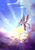 Size: 2894x4093 | Tagged: safe, artist:shu-jeantte, princess celestia, alicorn, pony, g4, cloud, crepuscular rays, female, flying, majestic, mare, sky, solo, sun, sunlight