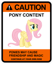 Size: 900x1078 | Tagged: safe, artist:gn33101, fluttershy, pegasus, pony, g4, caution sign, female, mare, solo, warning