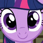 Size: 150x150 | Tagged: safe, twilight sparkle, pony, g4, animated, blinking, cute, female, gif, looking at you, mlpforums, profile picture, solo, twiabetes