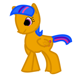 Size: 546x546 | Tagged: safe, oc, oc only, pegasus, pony, 1000 hours in ms paint, female, jesus christ how horrifying, mare, offspring, parent:flash sentry, parent:twilight sparkle, parents:flashlight, simple background, solo, wat, white background