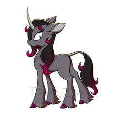 Size: 1050x1000 | Tagged: safe, artist:dippin-dott, oleander (tfh), classical unicorn, pony, unicorn, them's fightin' herds, cloven hooves, community related, female, horn, leonine tail, simple background, solo, unshorn fetlocks