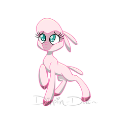 Size: 1050x1000 | Tagged: safe, artist:dippin-dott, pom (tfh), lamb, sheep, them's fightin' herds, adorapom, cloven hooves, community related, cute, female, simple background, solo, white background