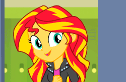Size: 640x420 | Tagged: safe, screencap, sunset shimmer, equestria girls, g4, my little pony equestria girls: rainbow rocks, animated, canterlot high, female, gif, solo, talking